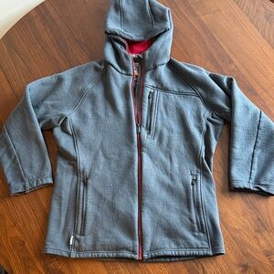 Icebreaker - Gray Hooded Jacket with Red Lining - medium men